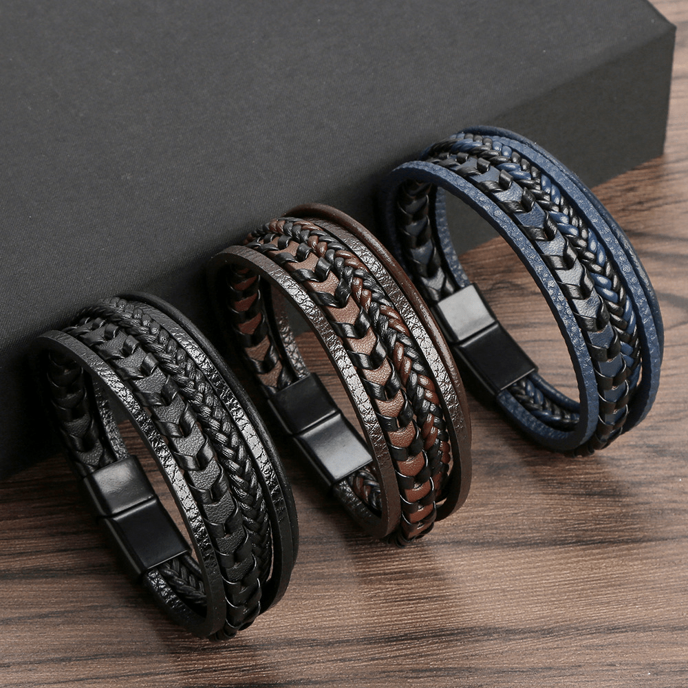 Lederarmband für Herren Axis - Perla d'Oro