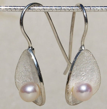 Ohrhänger mit Süßwasserperlen Lunaris long - Perla d'Oro