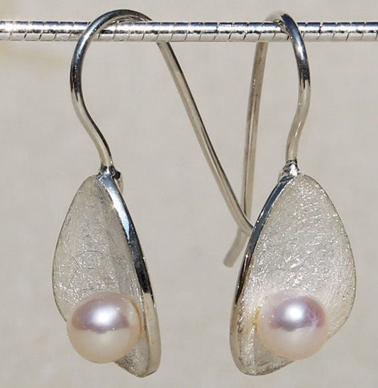 Ohrhänger mit Süßwasserperlen Lunaris long - Perla d'Oro