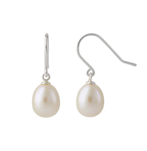 Ohrringe mit Süßwasserperle 8x11,5 mm - Perla d'Oro