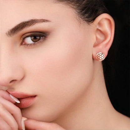 Blume des Lebens Ohrstecker aus 925 Sterling Silber, filigranes geometrisches Muster, spirituelle Symbolik.