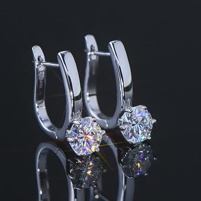 Moissanit-Ohrringe 1 ct – aus 925er Silber