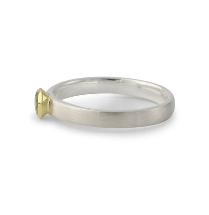 Silberring mit Topas, 18ct vergoldet - Perla d'Oro