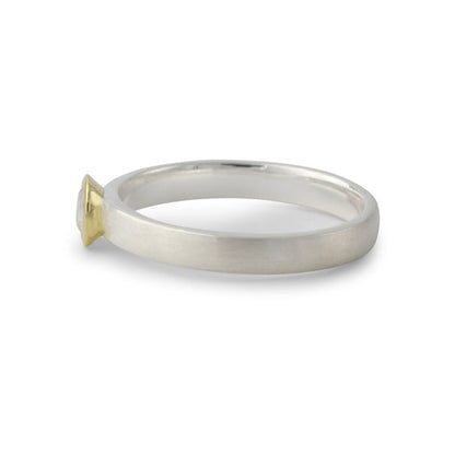 Silberring mit Topas weiß, 18ct vergoldet - Perla d'Oro